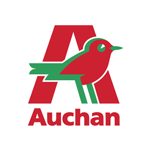 Auchan Magyarország logó – ProLED áruházi LED fal referencia